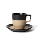 Pico Small Latte Cup And Saucer Black 1080