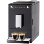 מכונת קפה אוטומטית Melitta Solo Pure Black - זווית צדדית המדגישה את הפרופיל הדק והאלגנטי