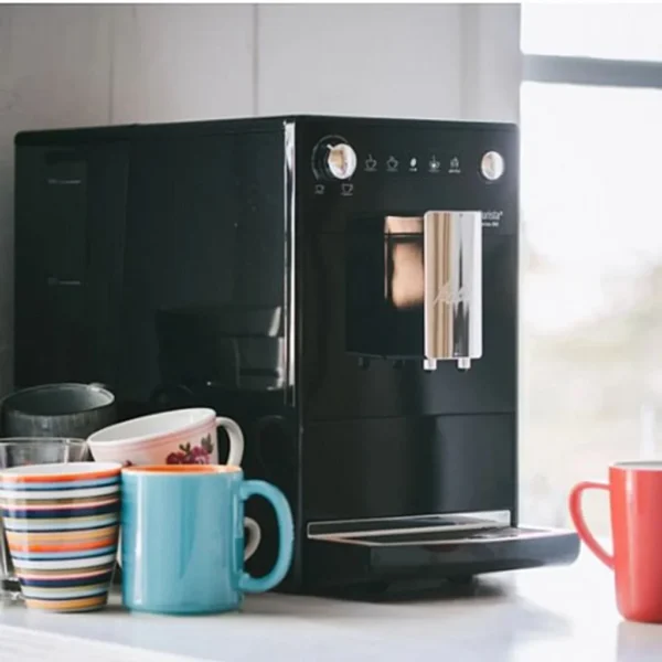 Melitta Purista Series 300 שחורה, תצוגת מגש הטפטוף הנשלף