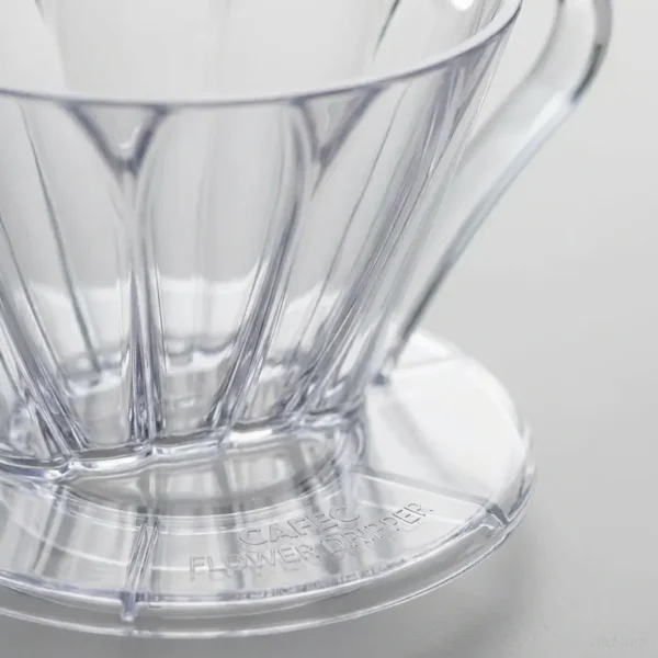 טפטפת קפה Cafec Flower Dripper Oval 102 עם פילטר נייר תואם מוכן לחליטה