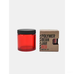 מיכל פולי קפה קטן Comandante Polymer Bean Jar בצבע אדום עם מכסה ואריזה מקורית