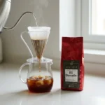 ערימת פילטרים לקפה Cafec Abaca+ Deep 27 - מבט מלמעלה המציג את איכות הנייר והצורה הקונית