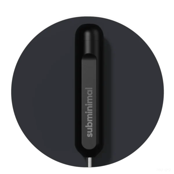 מקציף חלב חשמלי Subminimal NanoFoamer GO - מבט מקרוב על המכשיר מוכן לשימוש ליצירת קצף חלב קטיפתי