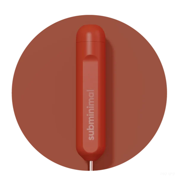 מקציף חלב נטען Subminimal NanoFoamer GO - מבט מהצד המציג את העיצוב הארגונומי והחומרים האיכותיים