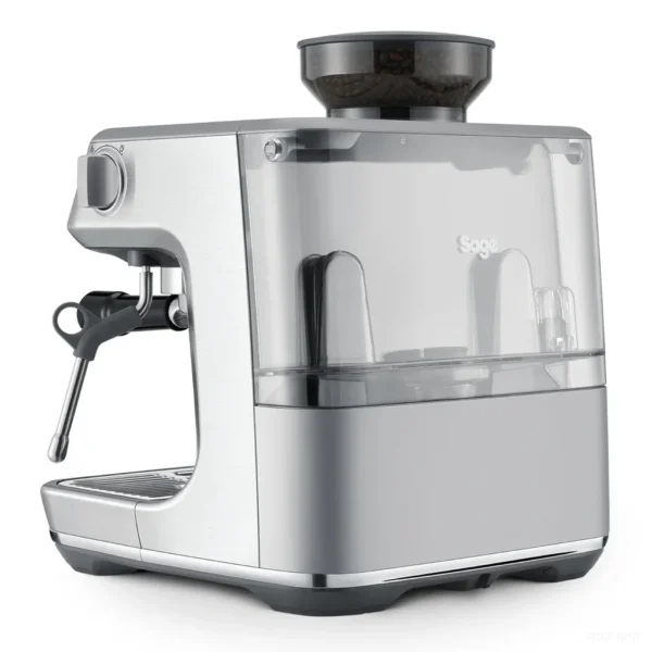 מבט אחורי על מכונת אספרסו Sage Barista Pro SES878 עם מיכל המים הנשלף בנפח 2 ליטר