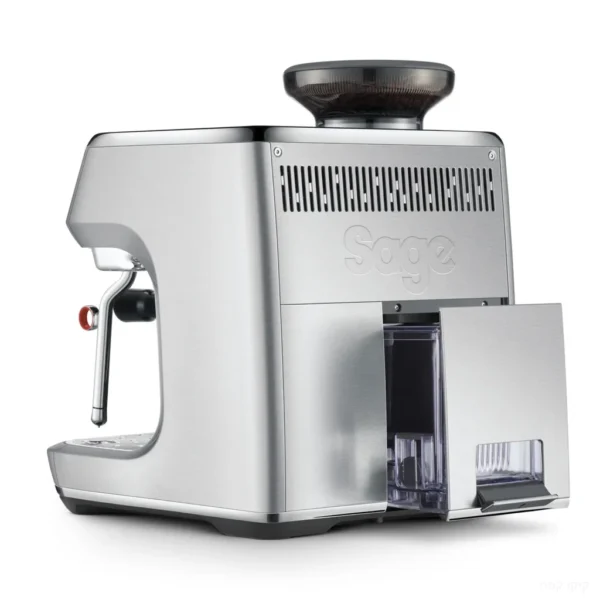 מיכל המים הנשלף בגב מכונת האספרסו Sage Oracle Dual Boiler SES995 נירוסטה