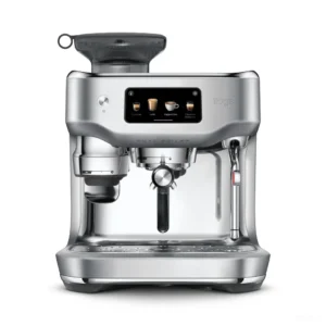 מכונת אספרסו Sage Oracle Dual Boiler (Breville) SES995 נירוסטה במבט חזיתי על רקע לבן