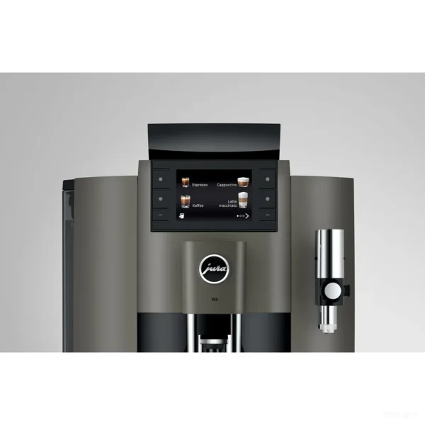 מכונת קפה אוטומטית Jura W8 Dark Inox - תקריב של המסך הצבעוני 3.5 אינץ' עם הכפתורים