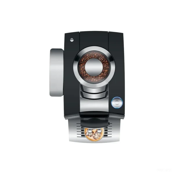 מכונת קפה Jura Z10 Aluminium Black - מבט על מיכל הפולים והבורר המסתובב