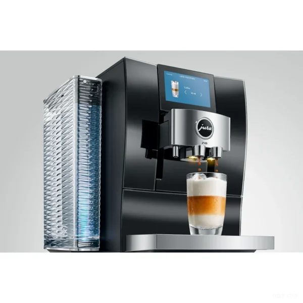 מכונת קפה Jura Z10 Diamond Black - הכנת לאטה מקיאטו ומסך המגע 4.3 אינץ' דולק