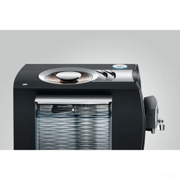 מכונת קפה Jura Z10 Diamond Black - מבט על מכסה מיכל הפולים והבורר המסתובב