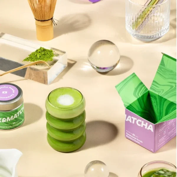 קופסת אבקת תה ירוק Mix&Matcha מיובאת מיפן