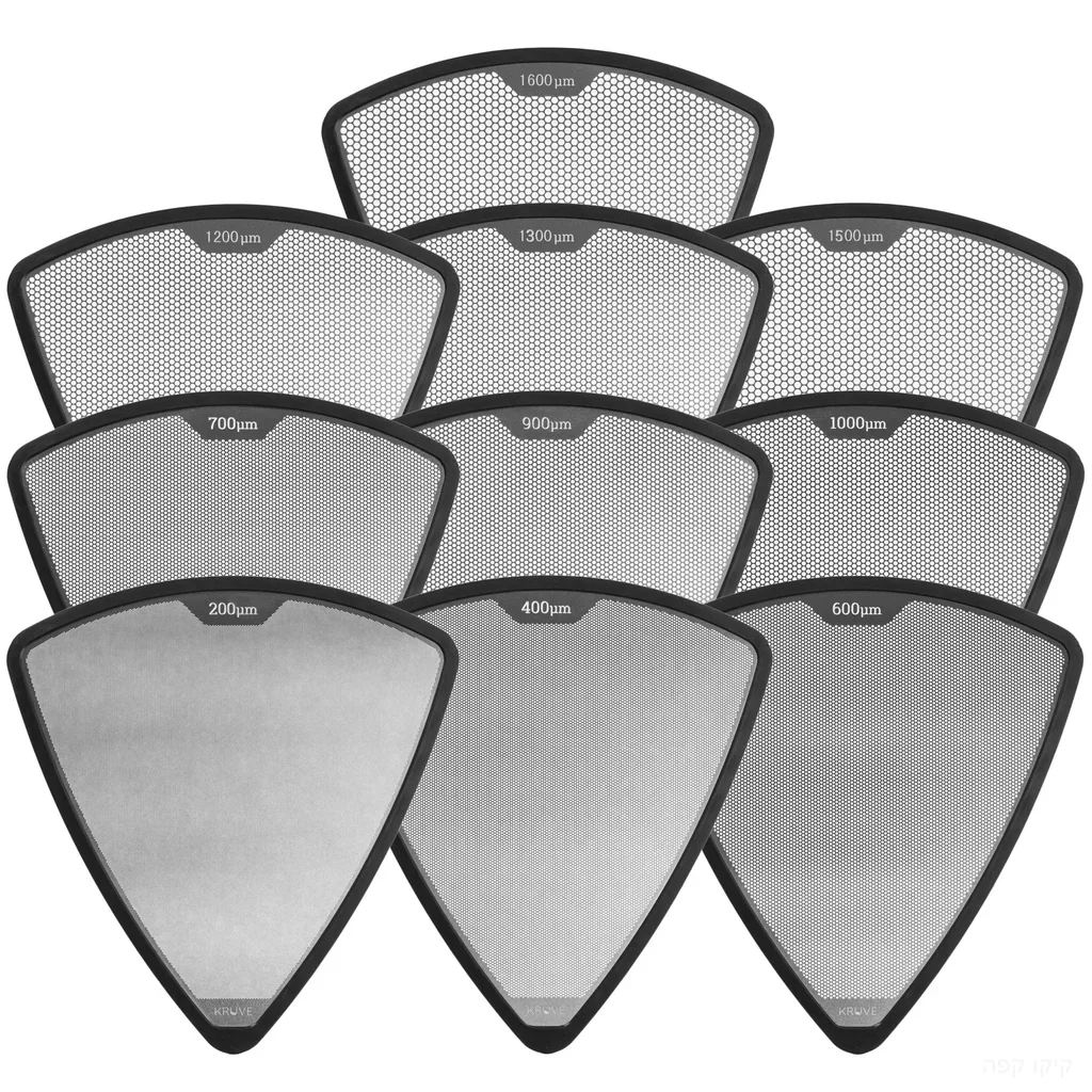 ערכת 10 נפות לשדרוג מכשיר הניפוי Kruve Grind Sieves